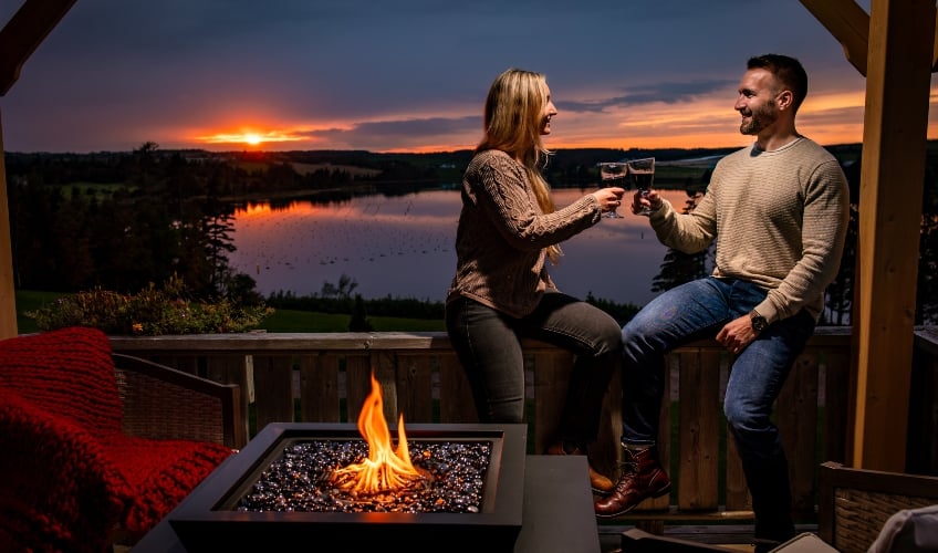 Fireside Escape with Coastal Views