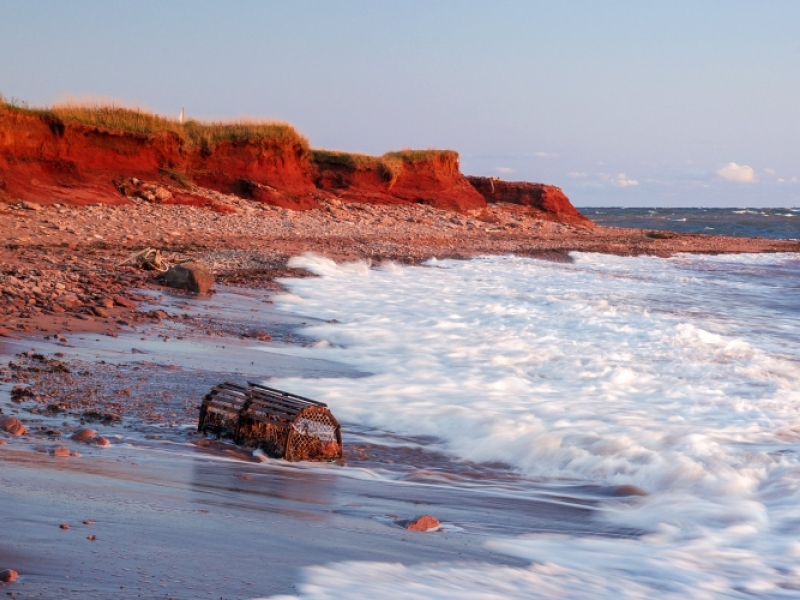 red cliff and tides at North Cape, PEI