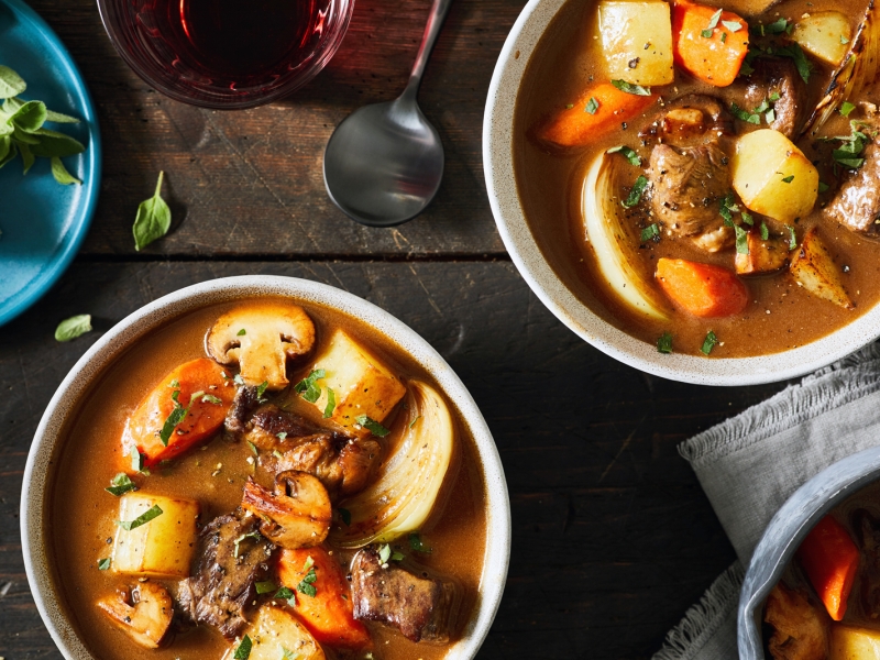 Bowls of beef stew