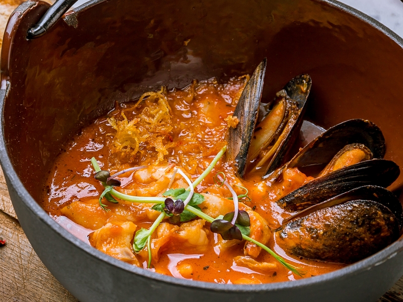 Mussels with Chorizo soup