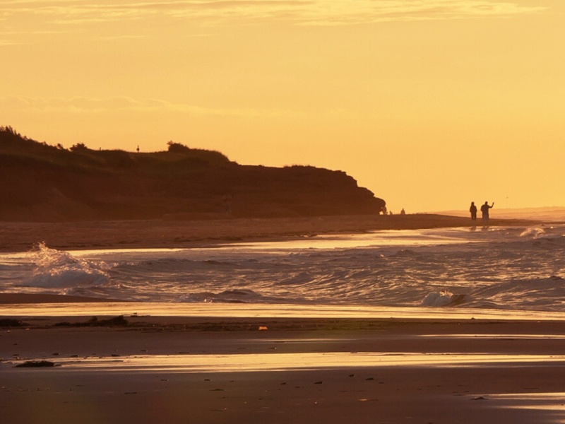 Darnley Beach at sunset