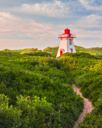 St. Peters-Harbour, Lighthouse, grass, sky