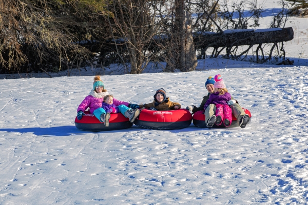 Family tubing at Brookvale Nordic Park