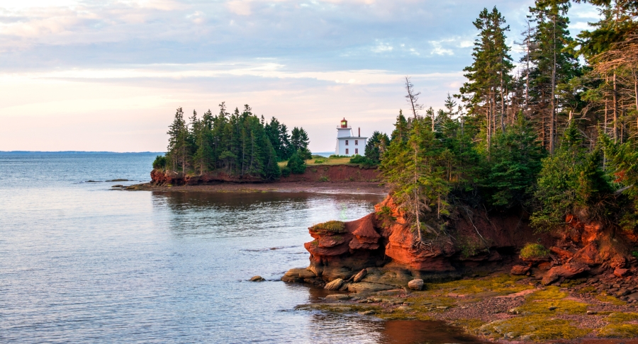 Rocky Point, water, lighthouse, shoreline, trees
