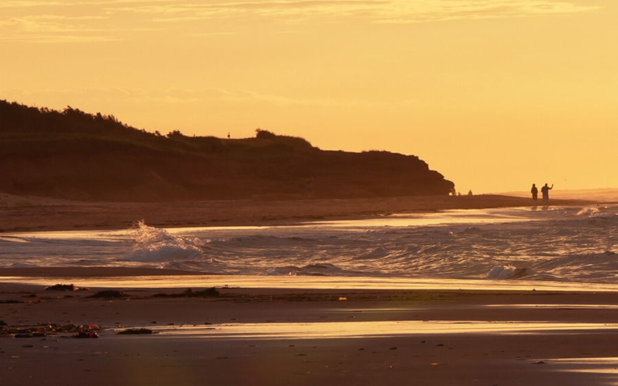 Darnley Beach at sunset