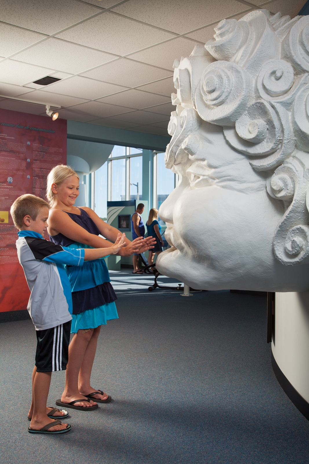 Interior exhibit at North Cape Wind Energy Interpretive Centre