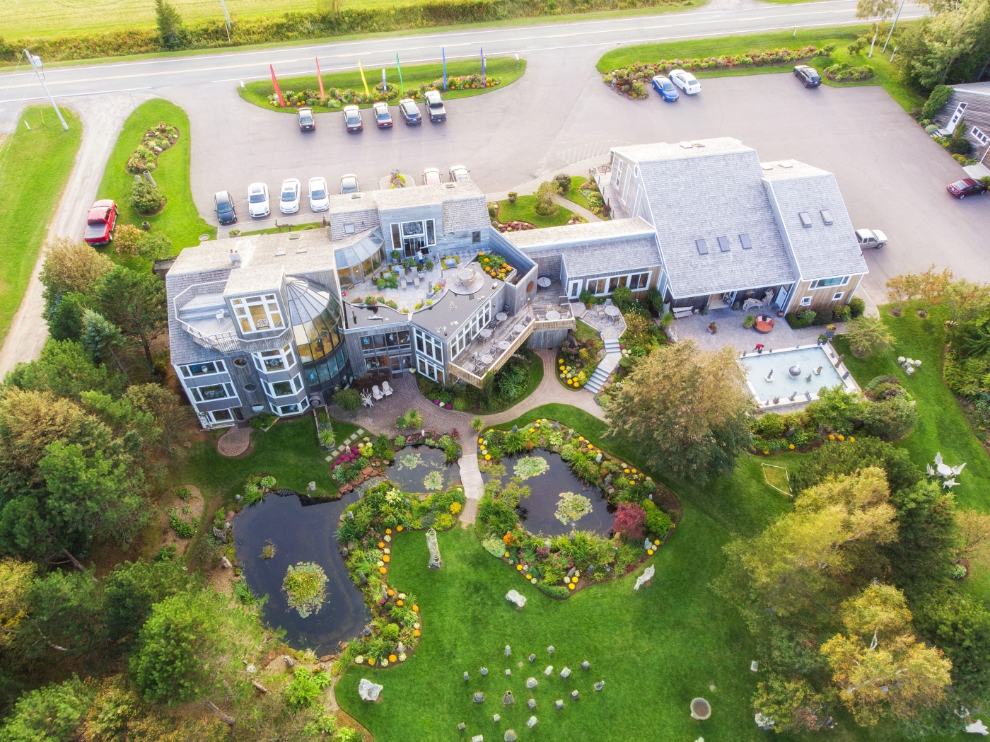 Aerial view of the Dunes Cafe Gallery & Gardens