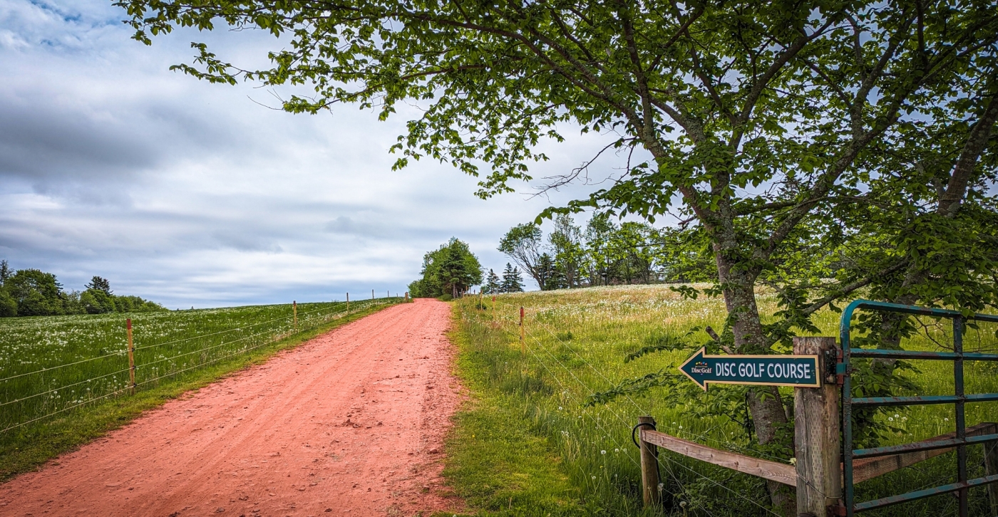 Red clay lane into Hillcrest Farm