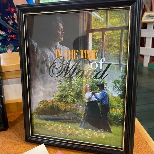 Framed image of promotional poster "In the Time of Maud" 