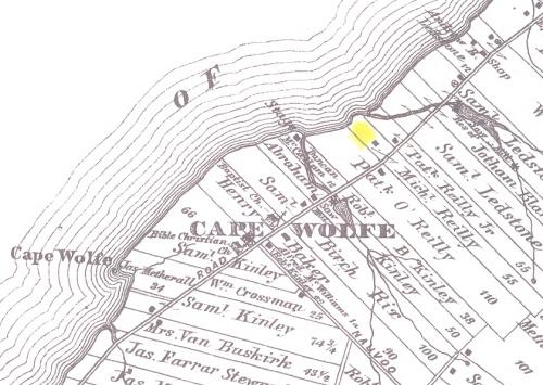 Snapshot from Meecham's Map of Cape Wolfe area