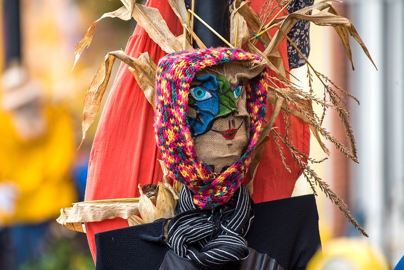 Closeup of scarecrow